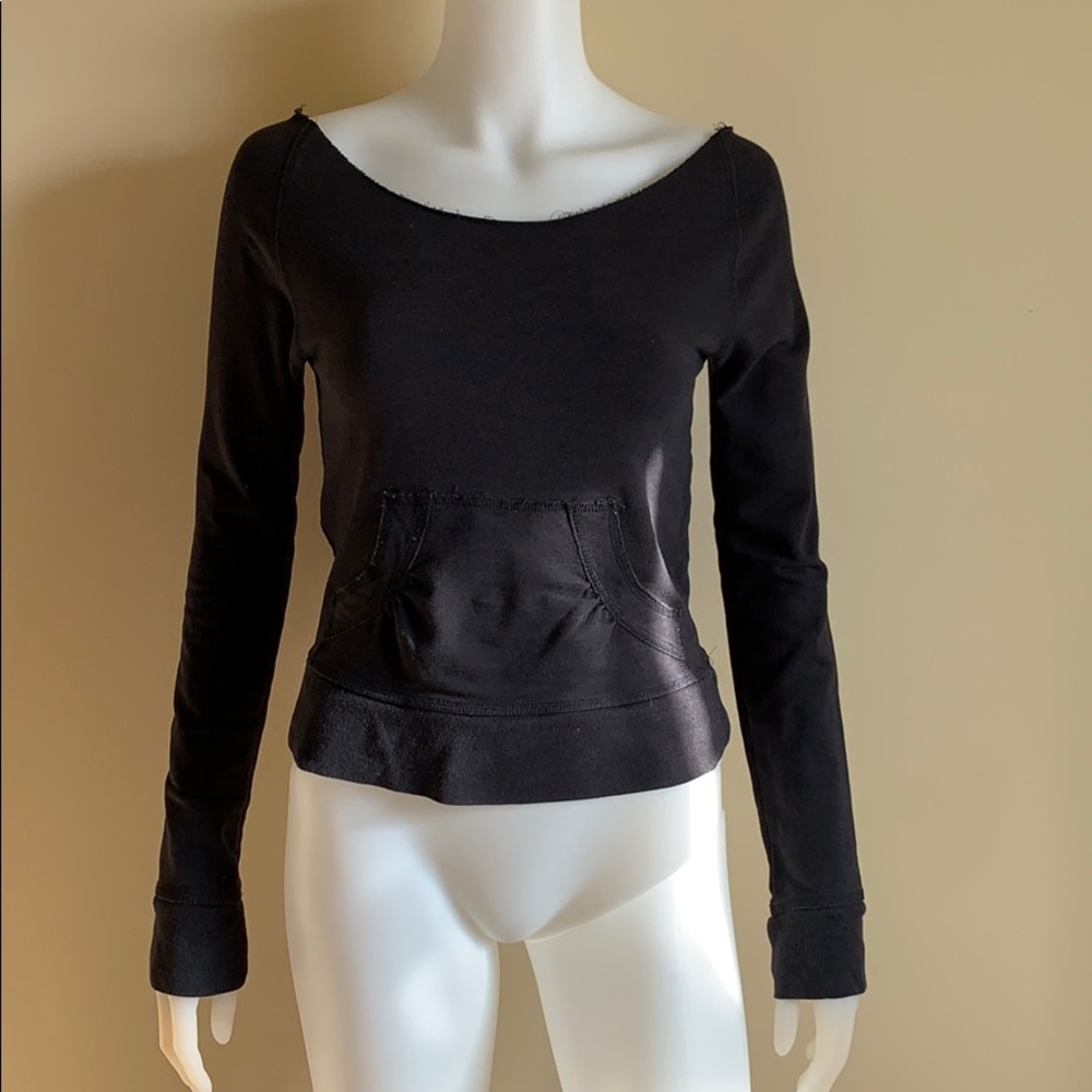 Express Cropped Sweatshirt, Black XS